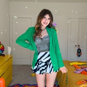 FOREVER 21 glitter bustier top